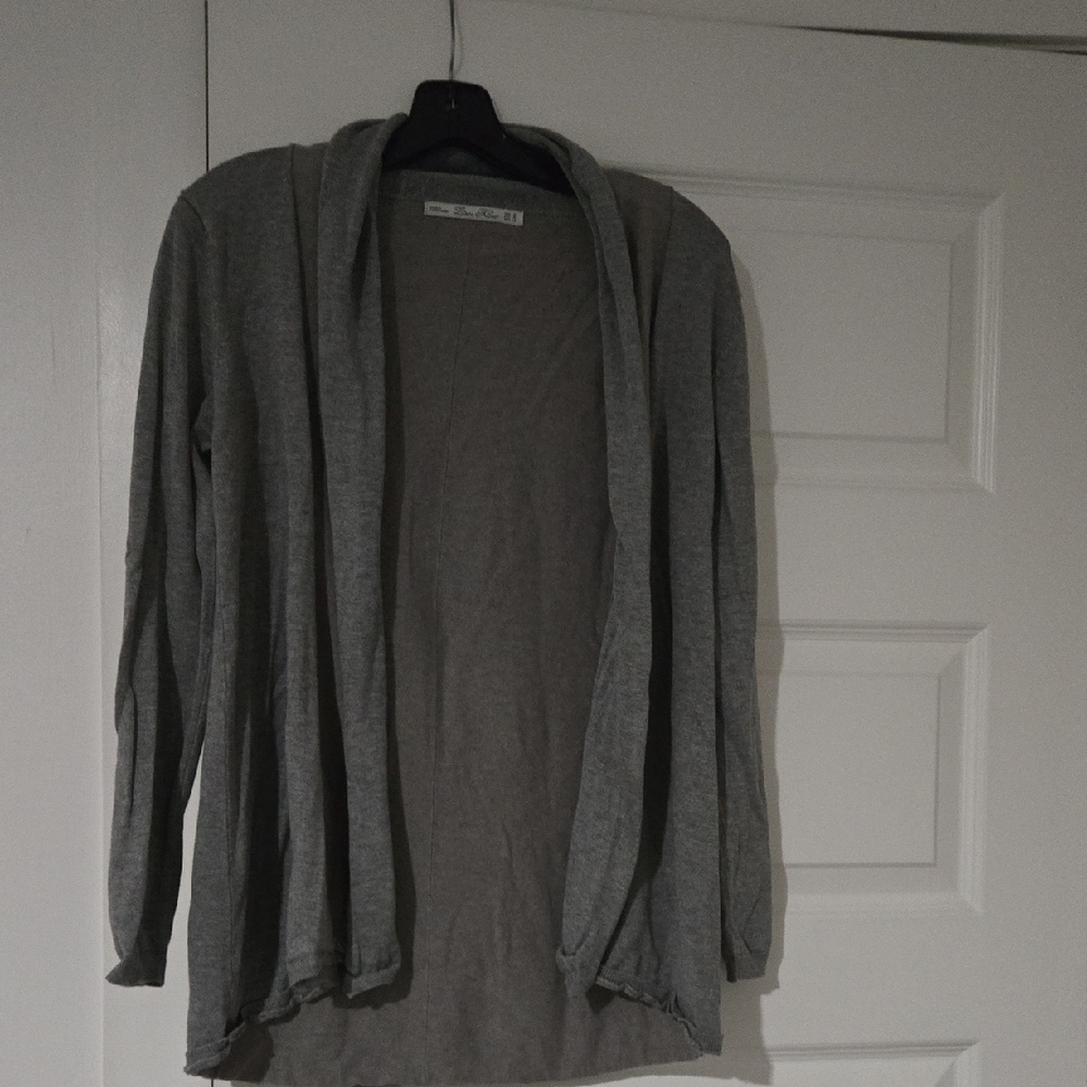 Gray Open Front Cardigan LARA KNIT medium So Cute🔥🥰😻🌞
